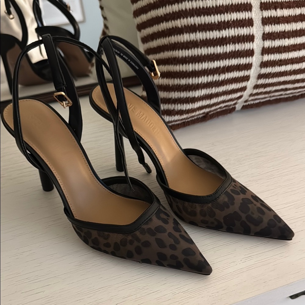 NEW Steve Madden Alliance Mesh Leopard Heels